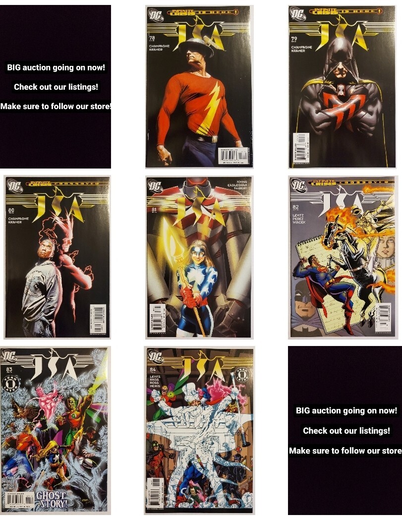 LOTTO FUMETTI JSA 7 NUMERI PRIMA STAMPA #78-84 79 80 81 82 83! THE FLASH BATMAN