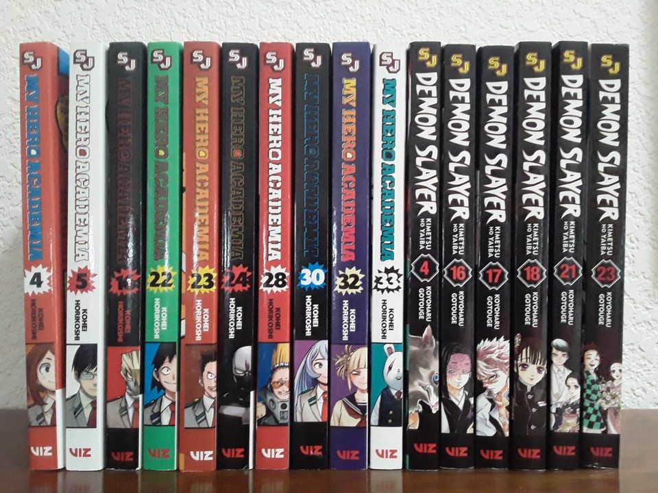Volumi manga My Hero Academia e Demon Slayer; Mix and Match