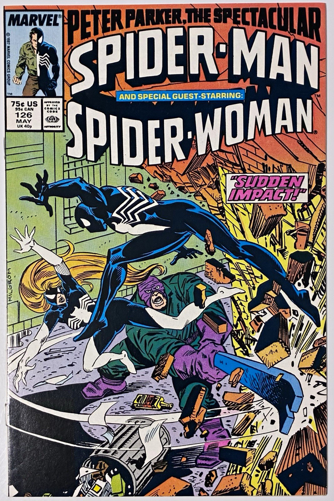 Acquista 2 ricevi 2 gratis! (CHECK PROMO) Spettacolare fumetto Spider-Man #126 1987 (NM)