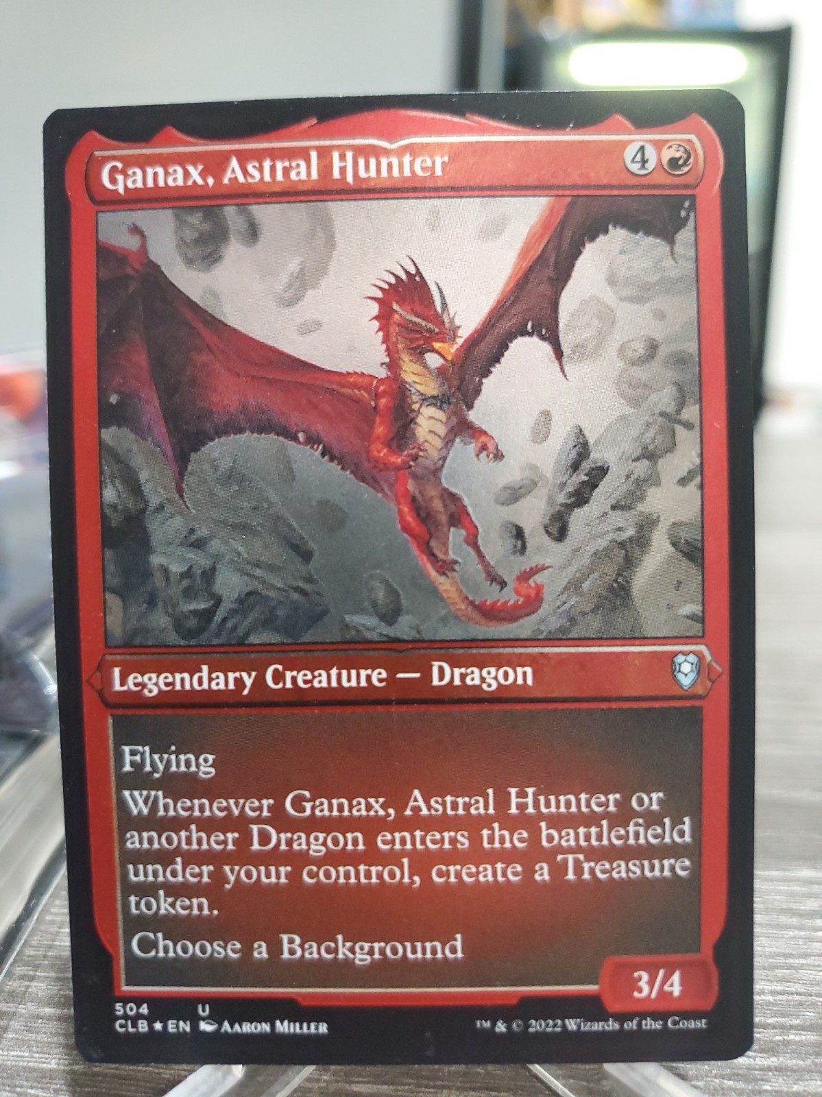 Ganax, Astral Hunter - Foil Etched CLB NM MTG