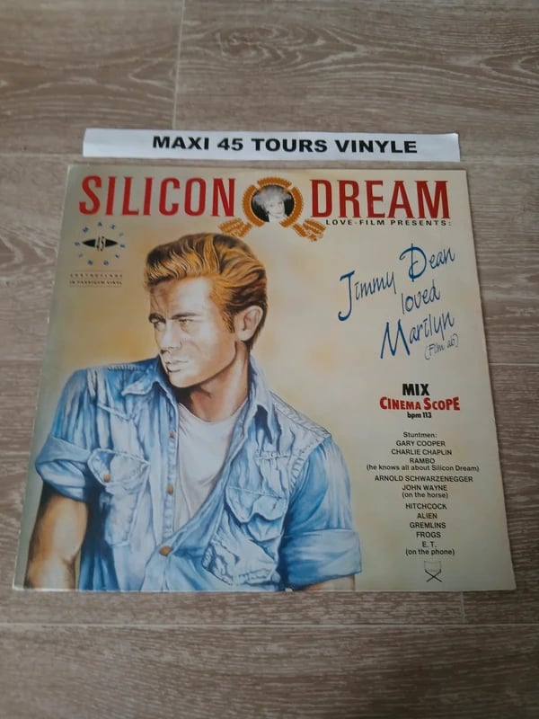 Silicon dream : Jimmy dean loved marilyn 1988 Germany 12" Maxi 45 Tours Vinyle Blue Marbred