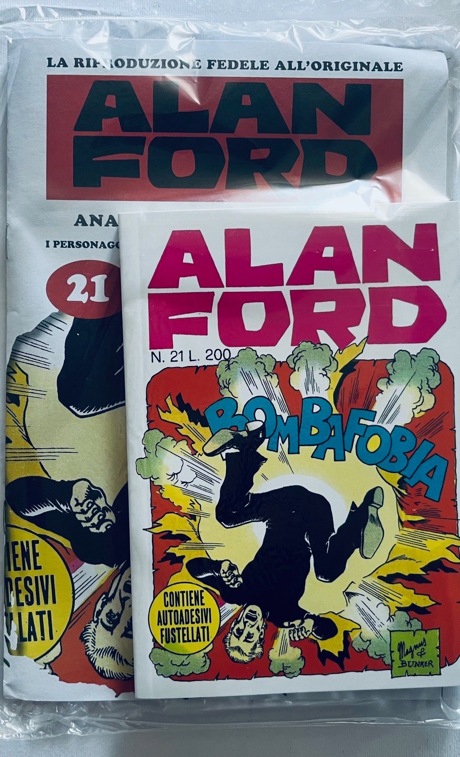 ALAN FORD ANASTATICA N°21 BLISTERATO CON ADESIVI