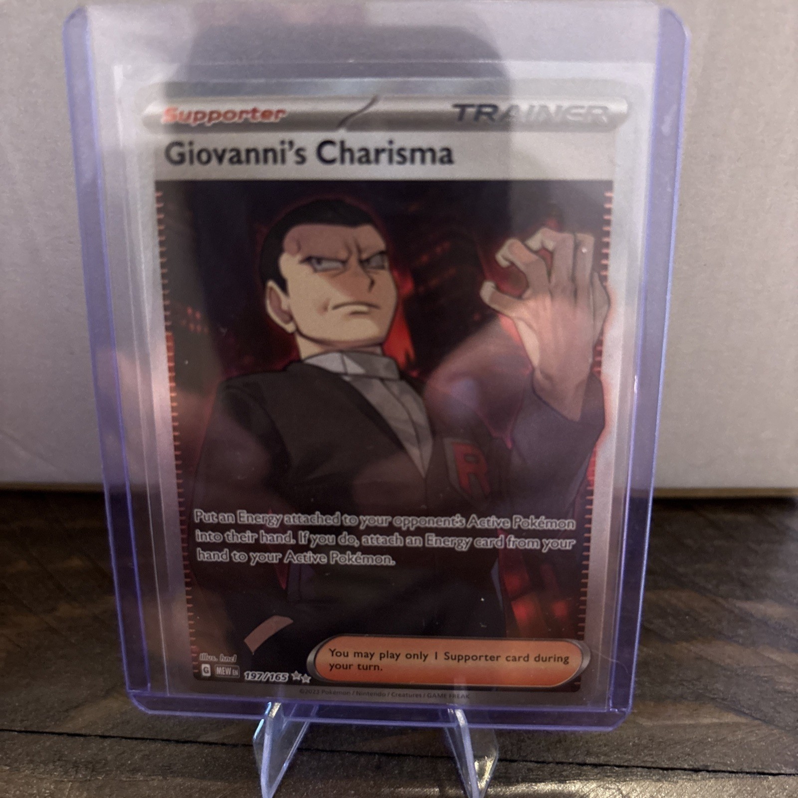 Pokemon Cards Giovanni's Charisma 197/165 Pokémon NM 