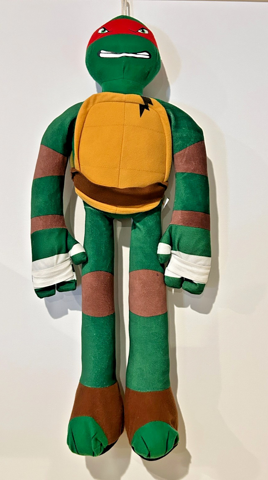 TMNT Raphael Stretchkins 28" Peluche Nickelodeon 2014 Tartarughe Ninja Grande