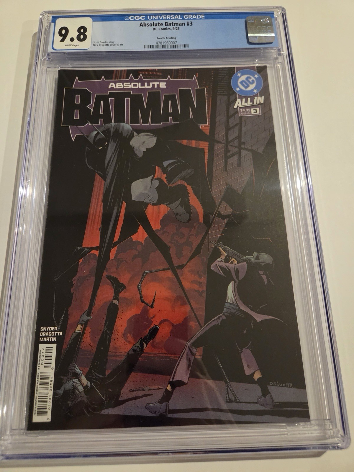Absolute Batman #3 4a stampa Nick Dragotta CGC 9.8 2025