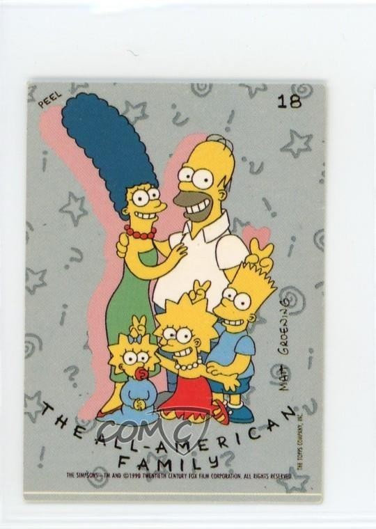 1990 Topps Stickers The Simpsons Marge Simpson Lisa Bart Homer Maggie #18 0w77