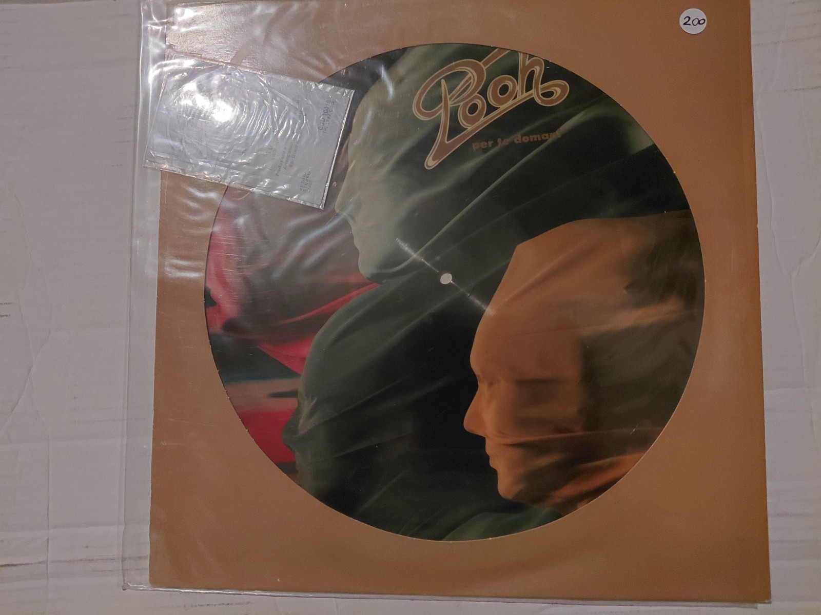 POOH : PER TE DOMANI / TU DOV'ERI Maxi Single Picture Vinile in Prima Stampa 