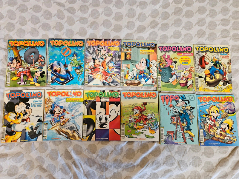Lotto 12 Fumetti Topolino Disney Vintage (Anni 1999-2000)