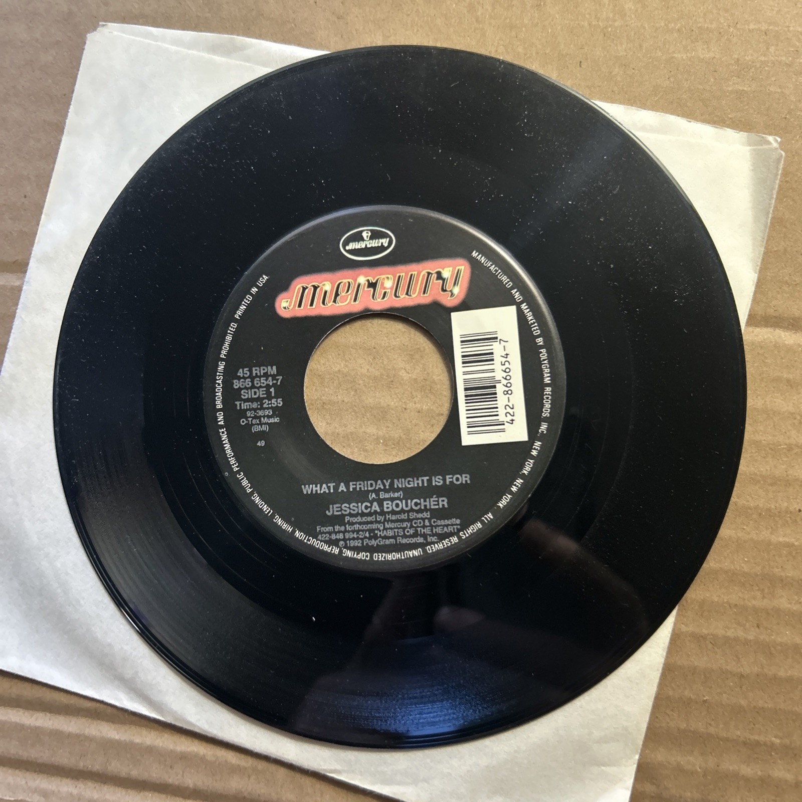 Jessica BOUCHER What A Friday Night Is 4/Your Lies Ain't Working Mercury 45