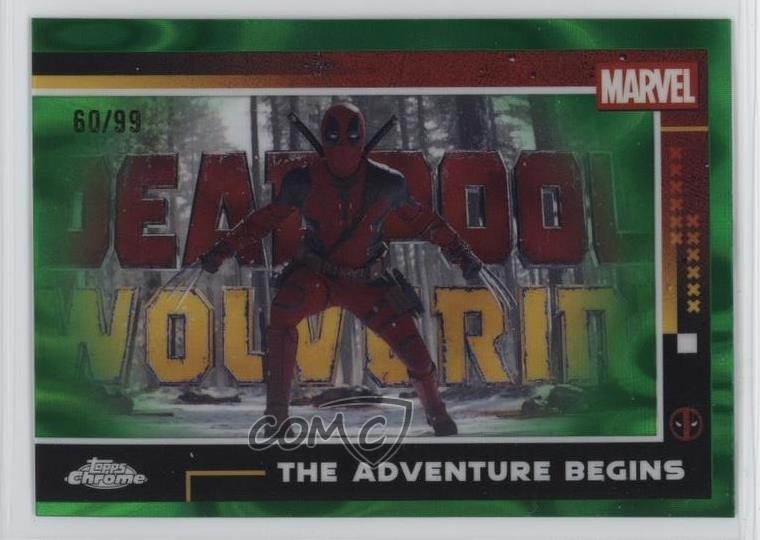 2025 Topps Chrome Multiverse and More Green Lava Refractor 60/99 Deadpool 9et