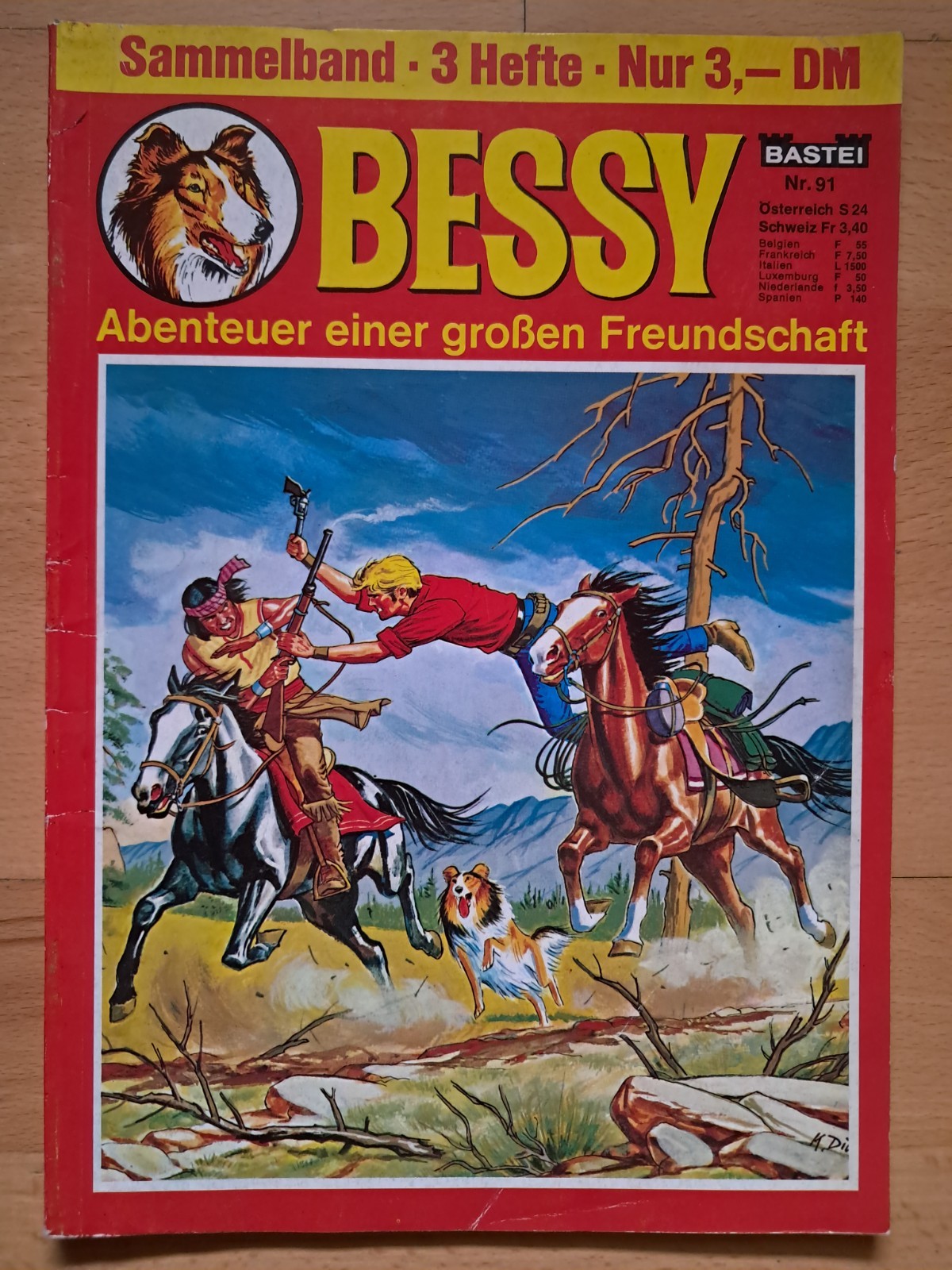Volume da collezione Bessy n.91 con Bessy n.714, 2a edizione n.92, 93 - TOP BASTEI WESTERN