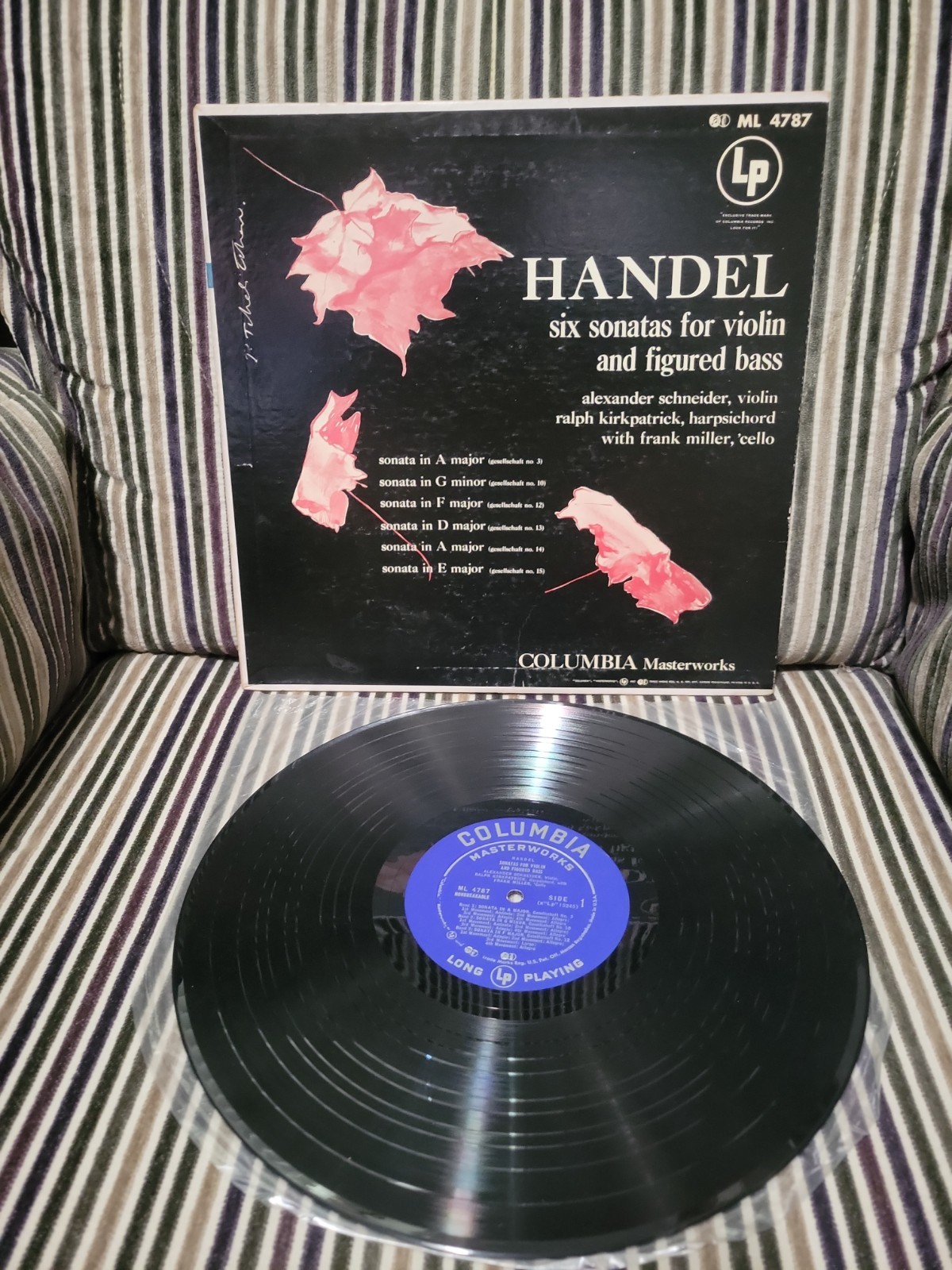 Schneider,Kirkpatrick Miller-"Handel:Six Sonatas"-Columbia MW ML4787-EXC