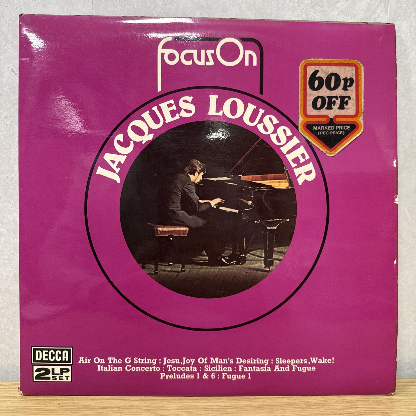 Focus On Jacques Loussier Double 12” Vinyl LP Record