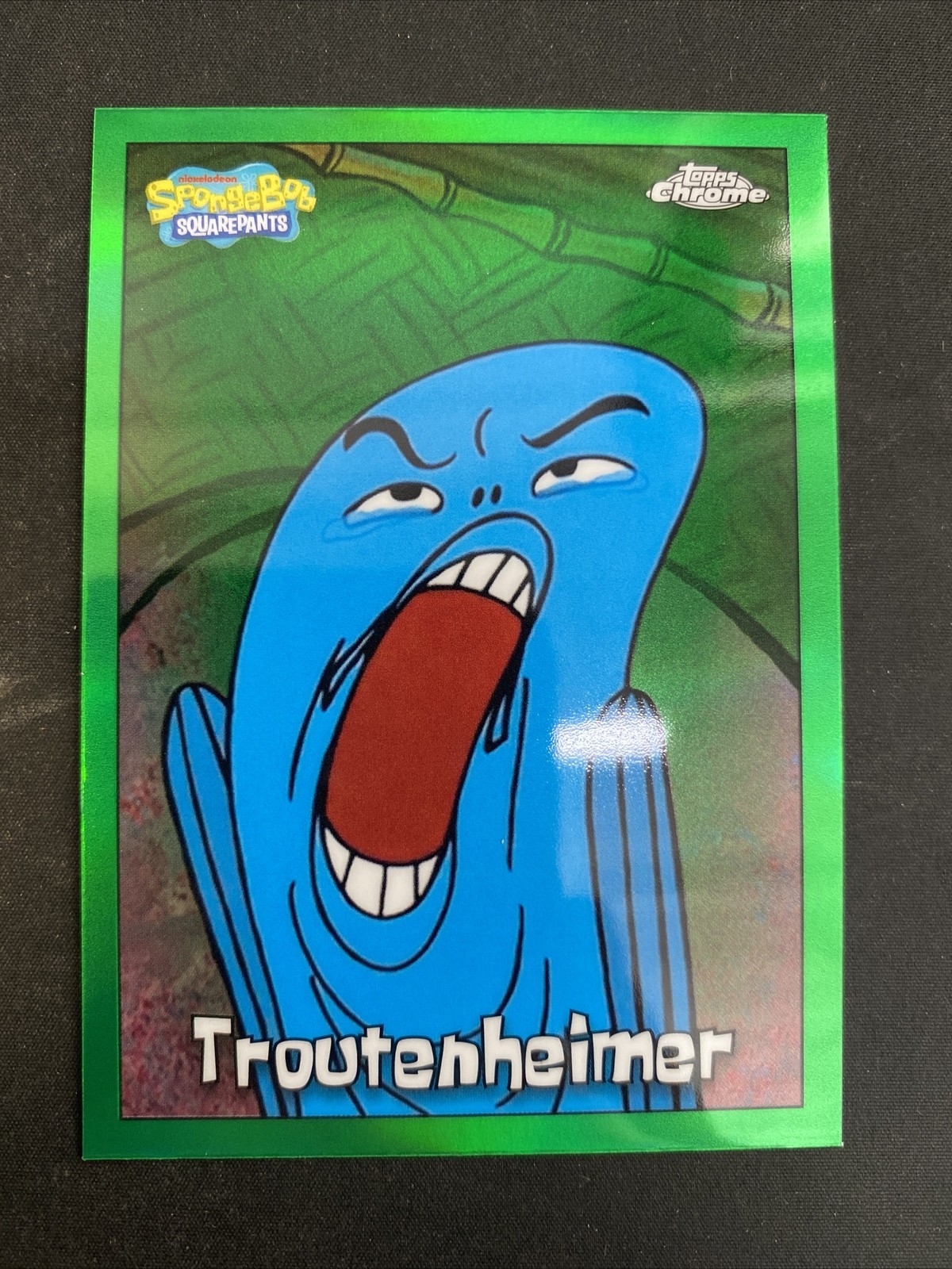 Troutenheimer 2025 Topps Chrome SpongeBob #98 Kelp Green Refractor FREE SHIP!