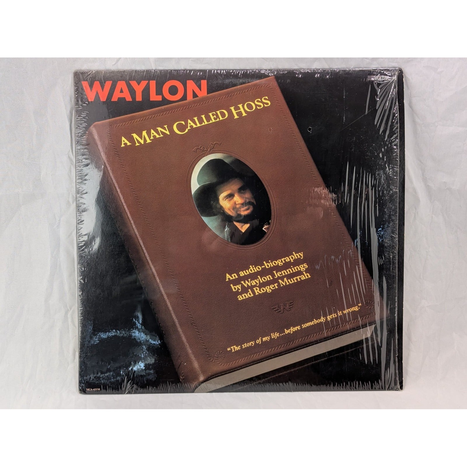 Waylon Jennings A Man Called Hoss Vinyl LP 1987 MCA-42038 Country Music Record