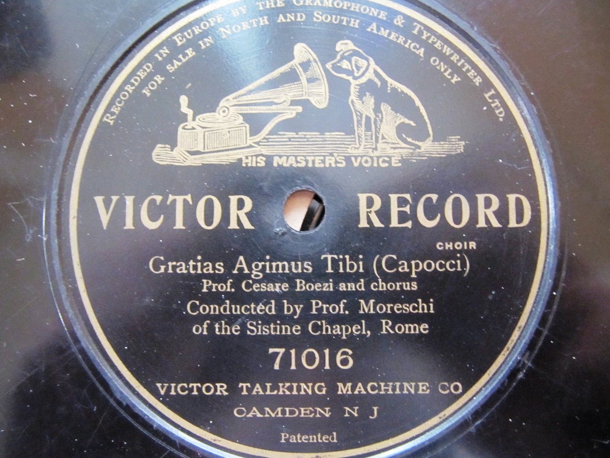 1904 ALESSANDRO MORESCHI Last CASTRATO Cesare Boezi Gratias Agimus Tib VIC 71016