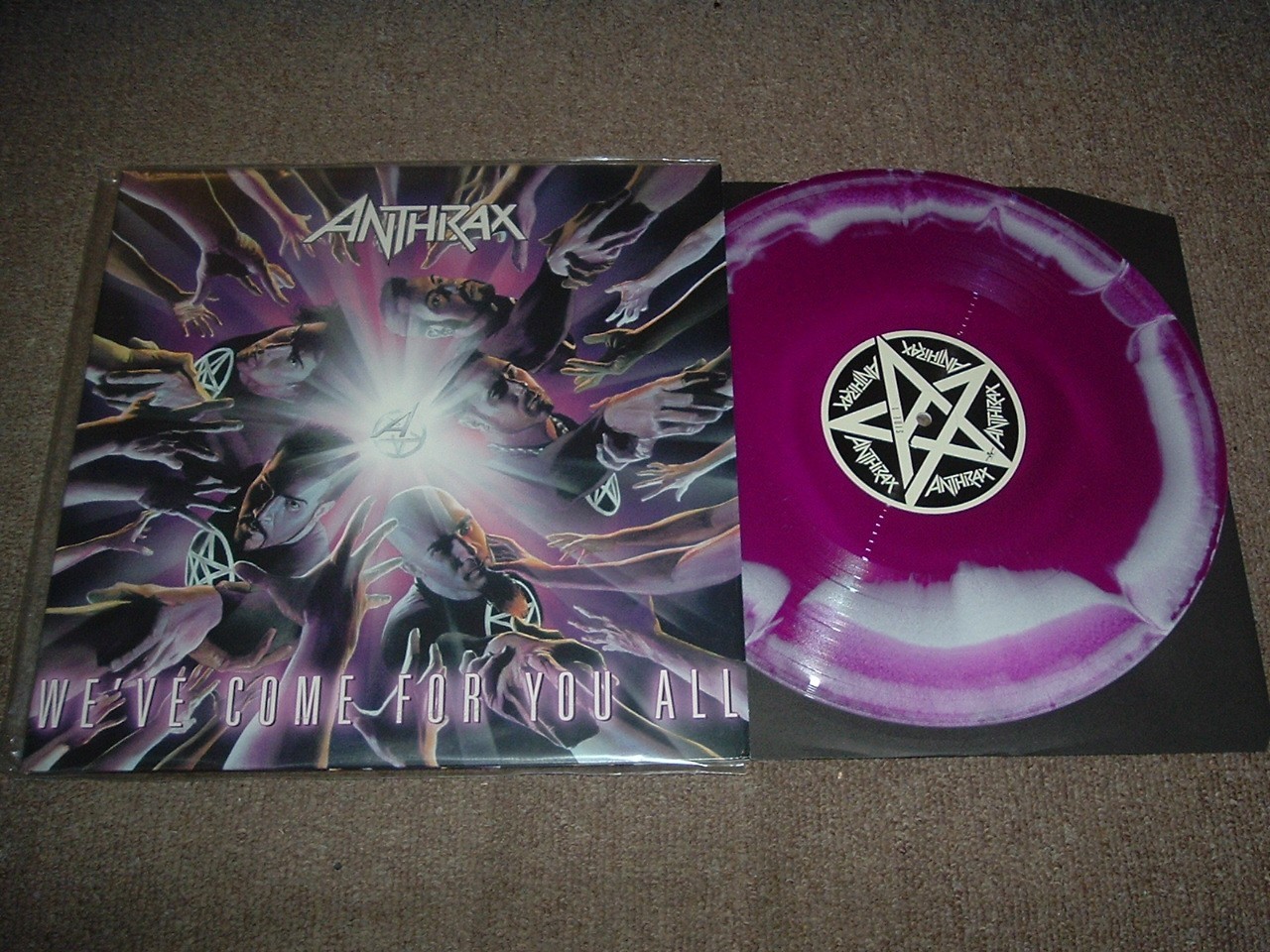 ANTHRAX - We've Come For You All 2008 (2) LP Purple/White Vinyl German Nr/Mt