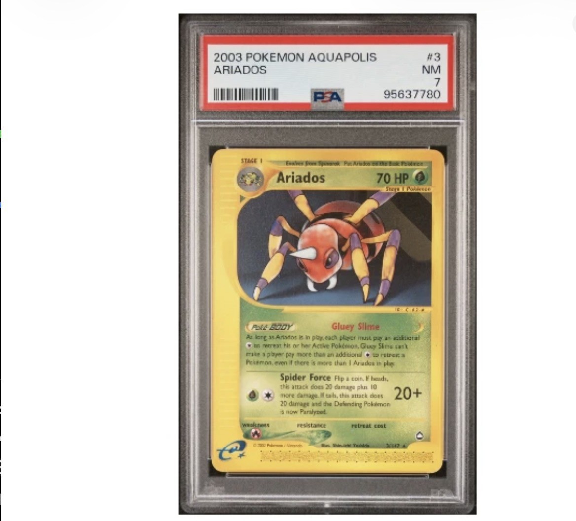 PSA 7 - 2003 POKEMON AQUAPOLIS 3 ARIADOS