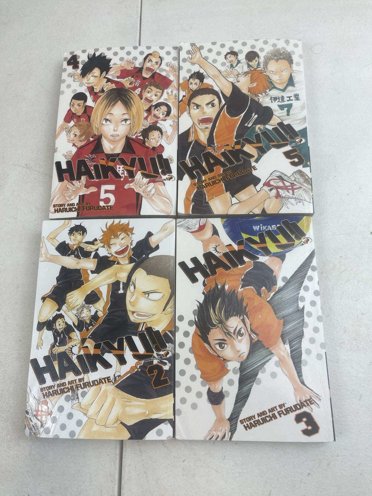 Haikyuu! Volumi 2 - 5 manga, bundle inglese lotto di volumi 2 3 4 5