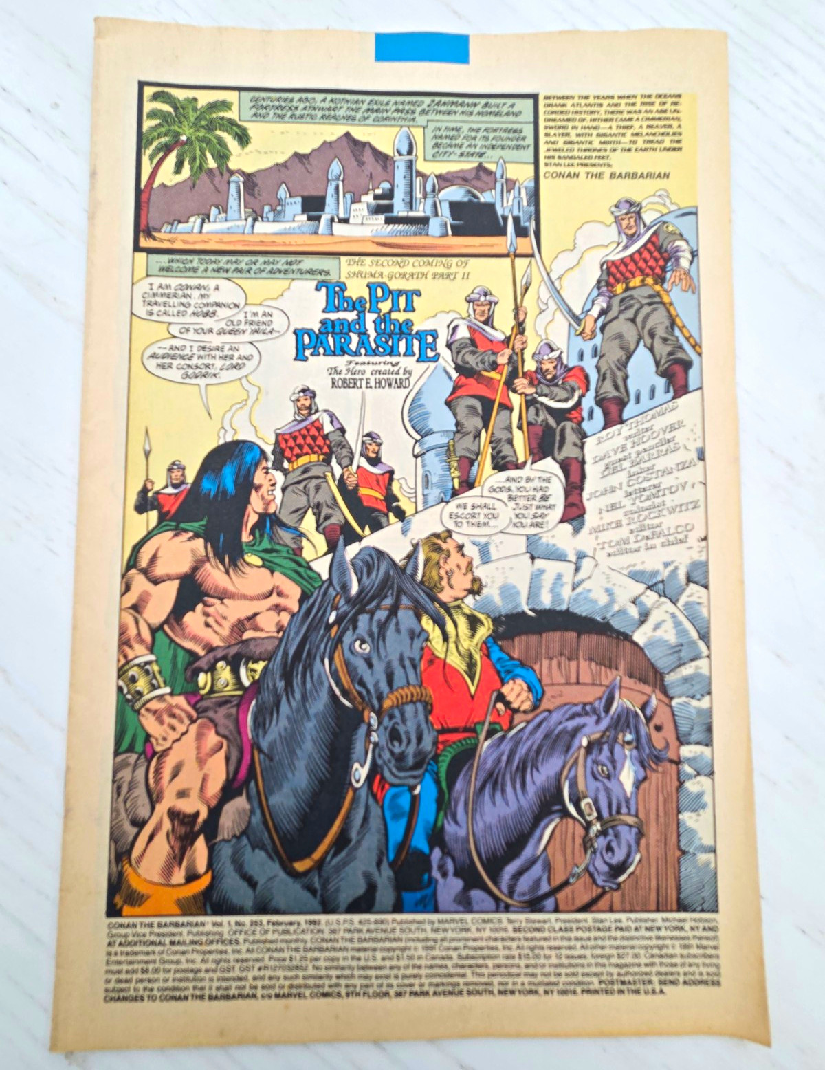 Marvel Comics Conan the Barbarian #203 (1983) "The Pit and the Parapet"