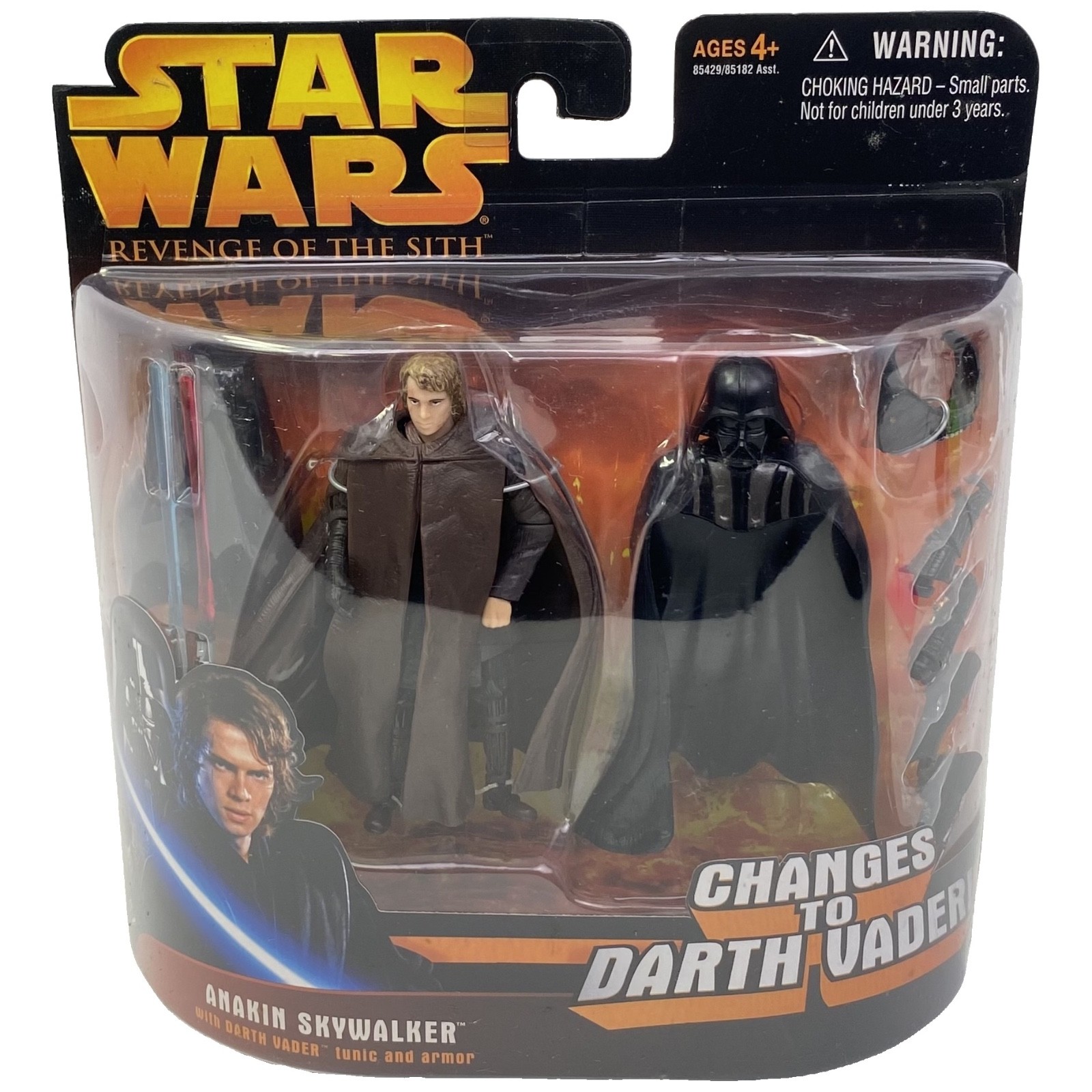 Figurina Star Wars La Vendetta dei Sith Anakin cambia in Darth Vader 3,75" 2005