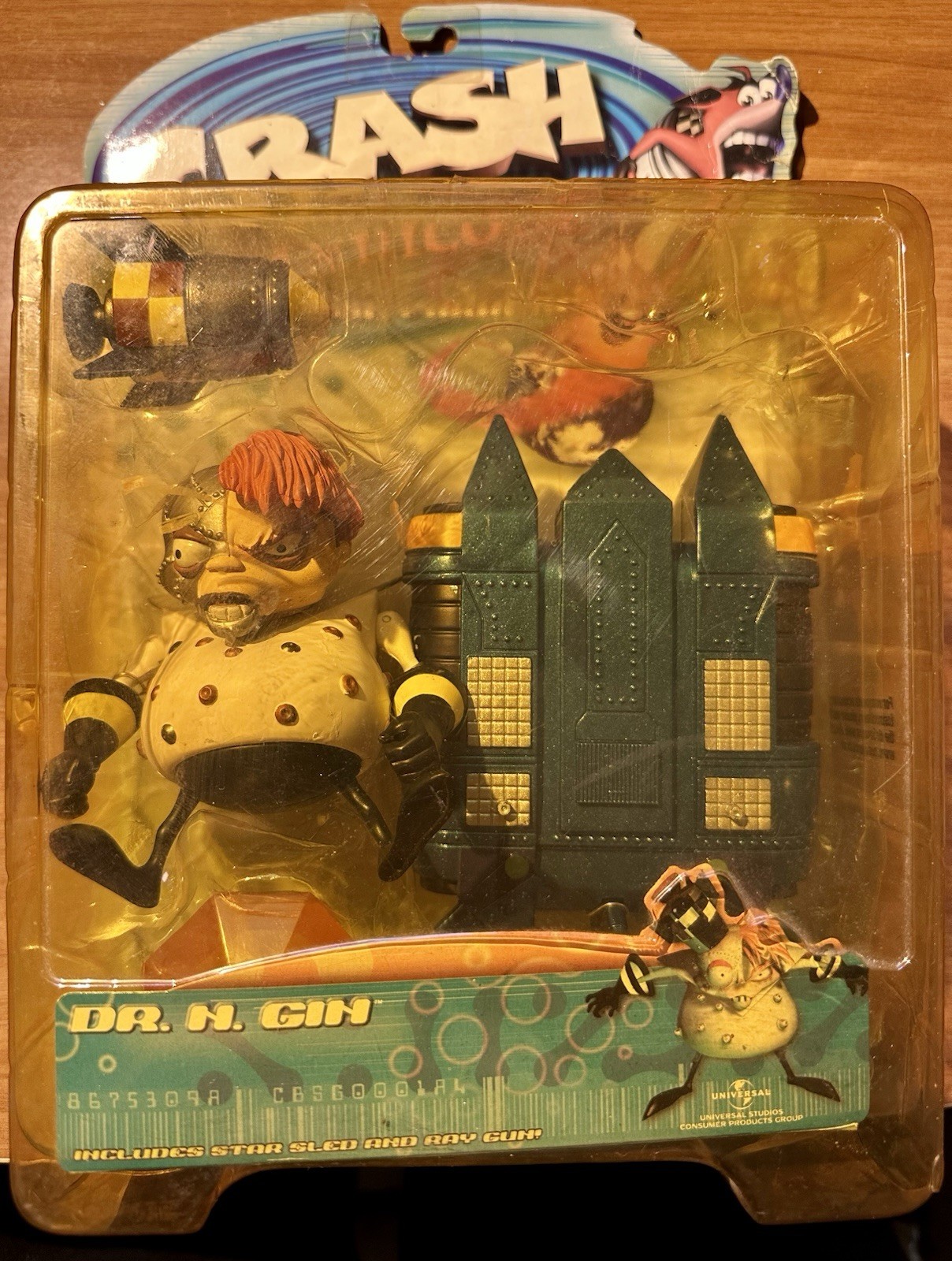 ReSaurus Dr. N. Gin Crash Bandicoot Action Figure 1999 MOC Accessori CB5G0001A
