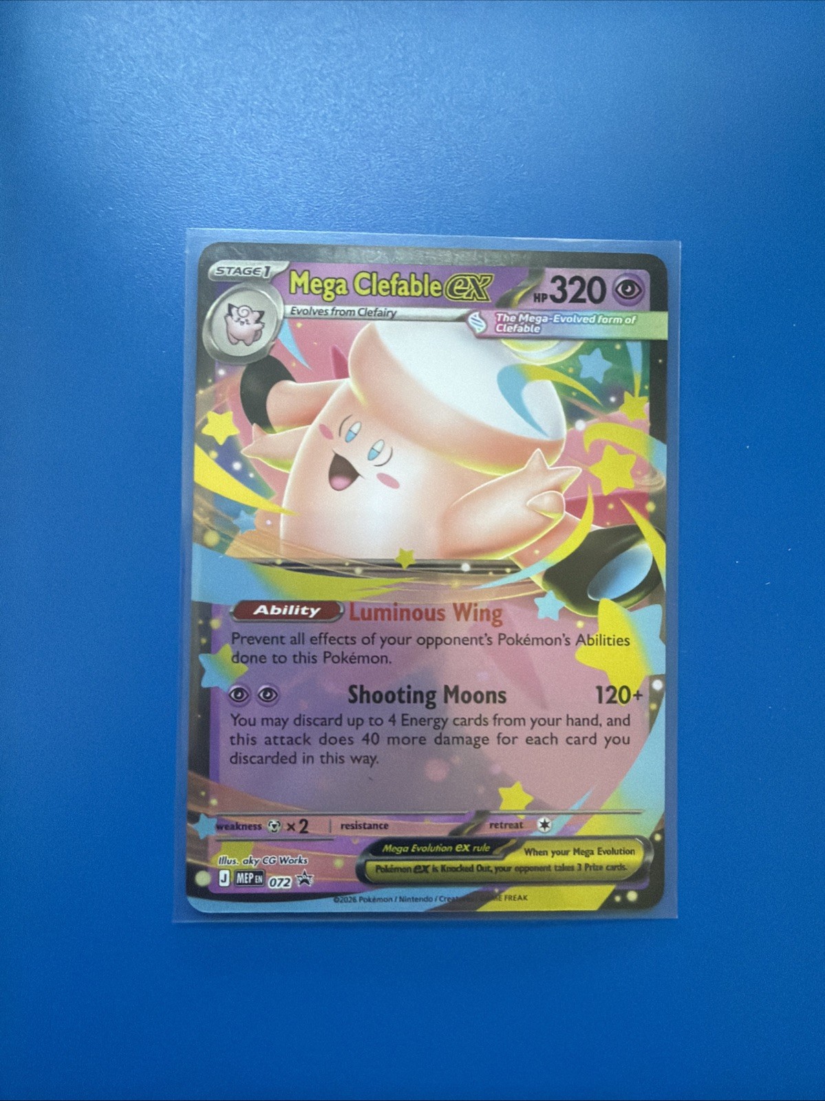 Mega Clefable ex 072 Me: Mega Evolution Promo Holo