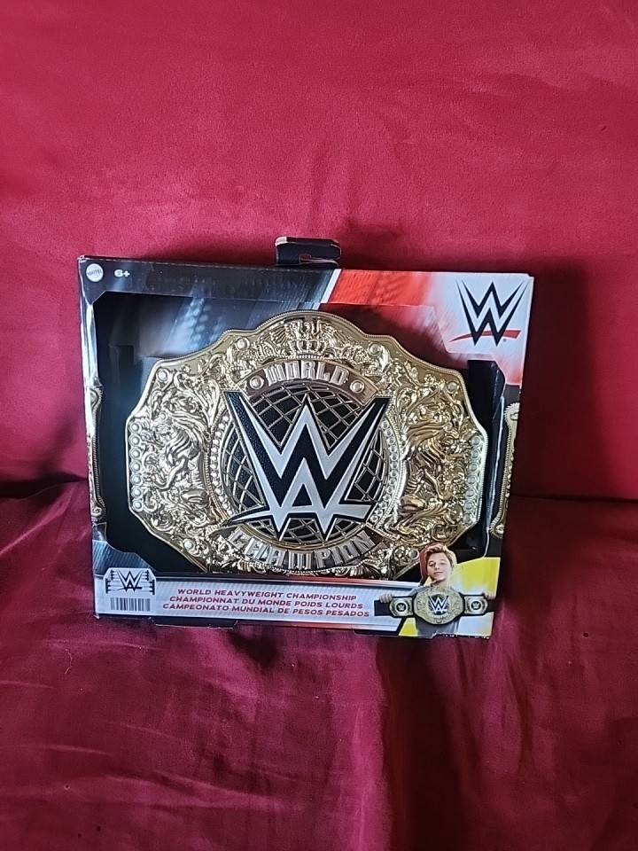 WWE World Heavyweight Toy Wrestling Belt Mattel Championship Title New