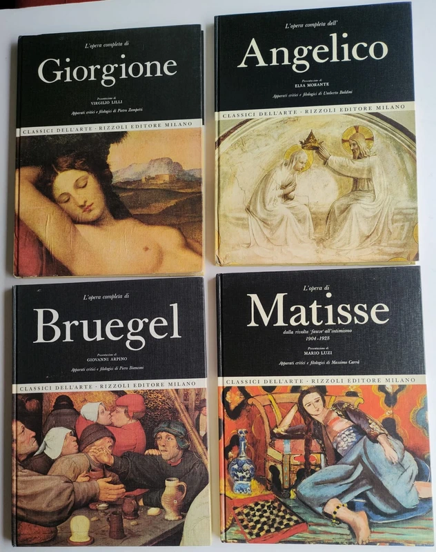 Lotto C - 4 Libri I Classici dell'Arte Rizzoli - Giorgione Angelico Bruegel Matisse Art Books