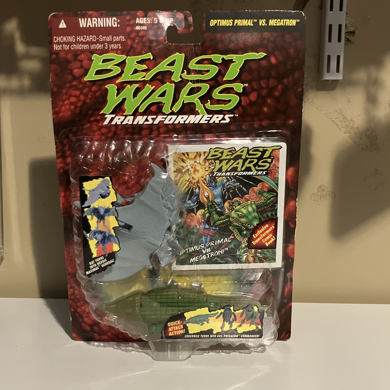 Hasbro 1995 Transformers Beast Wars Modellino Optimus Primal vs Megatron
