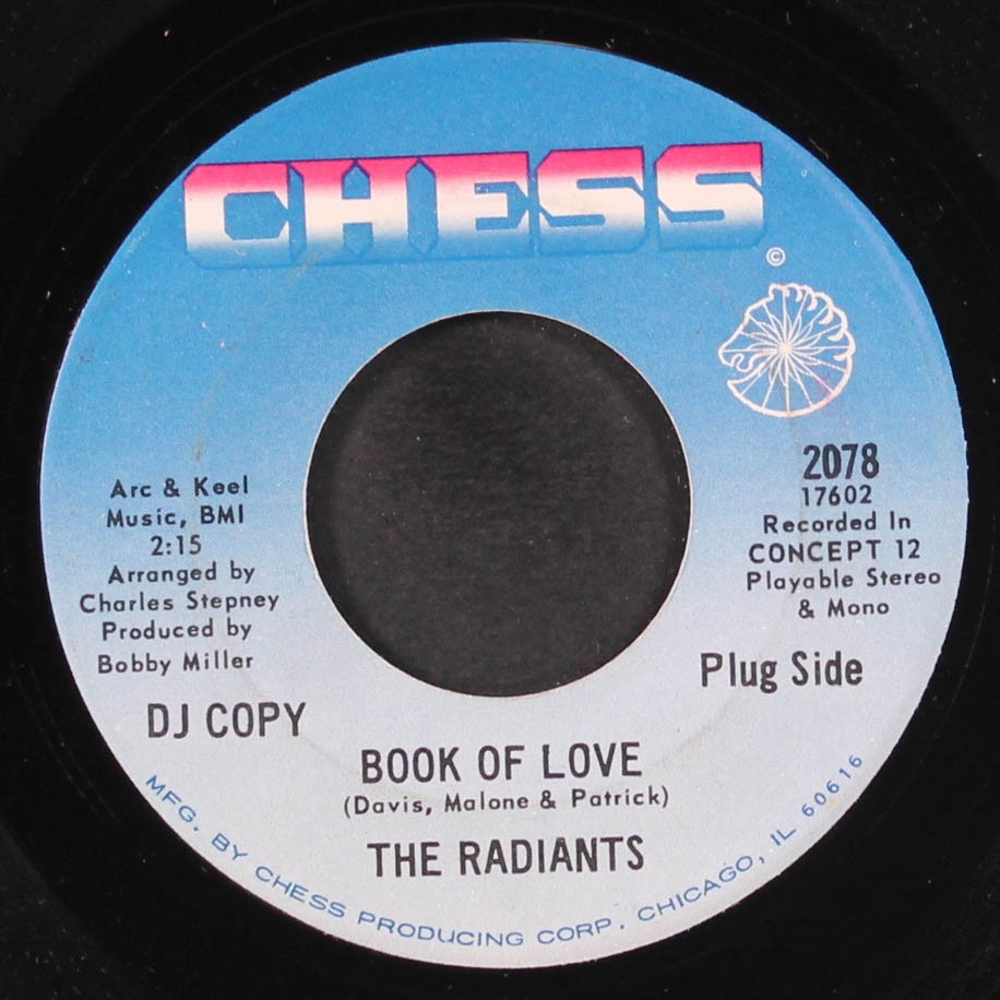 RADIANTS: book of love / another mule is kicking in your stall CHESS 7" Single