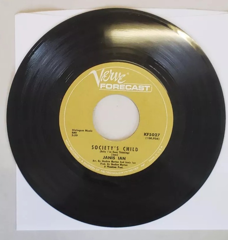 JANIS IAN   SOCIETY'S CHILD/ LETTER TO JON    VERVE/FOLKWAYS  60s POP vg+