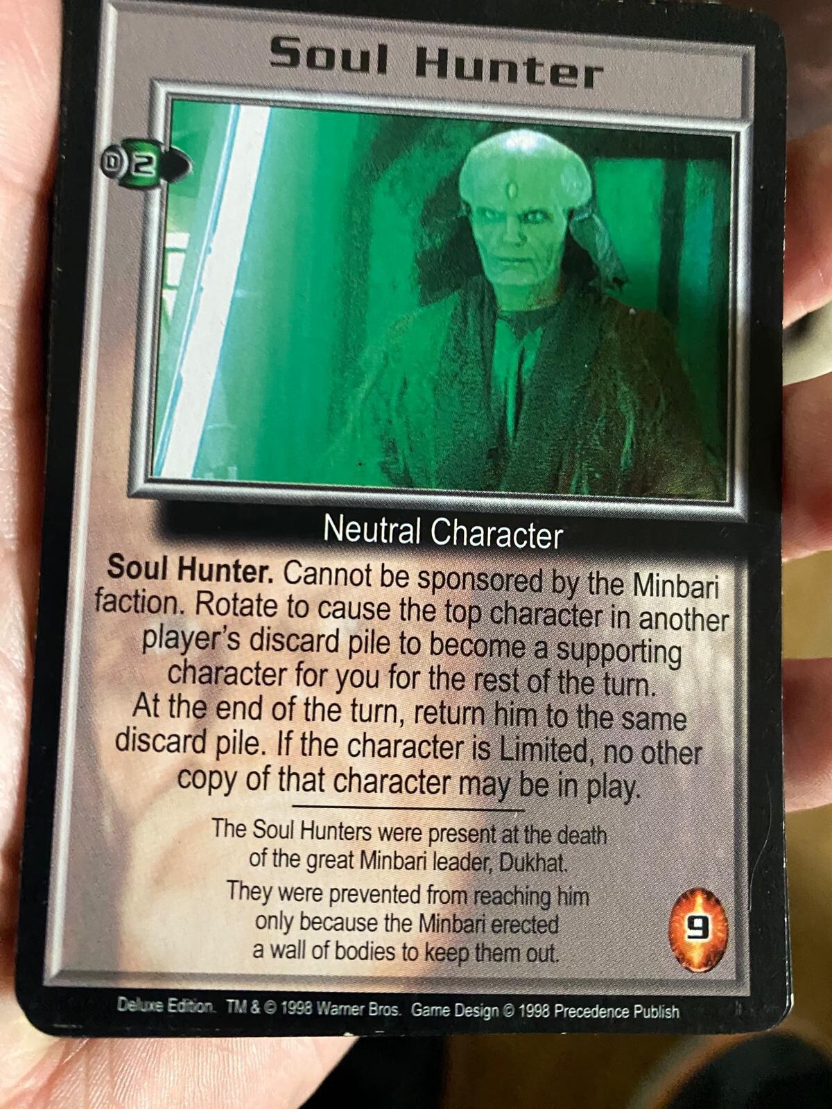 SOUL HUNTER 1998 DELUXE EDITION BABYLON 5 CCG COLLECTORS CARD NEAR MINT
