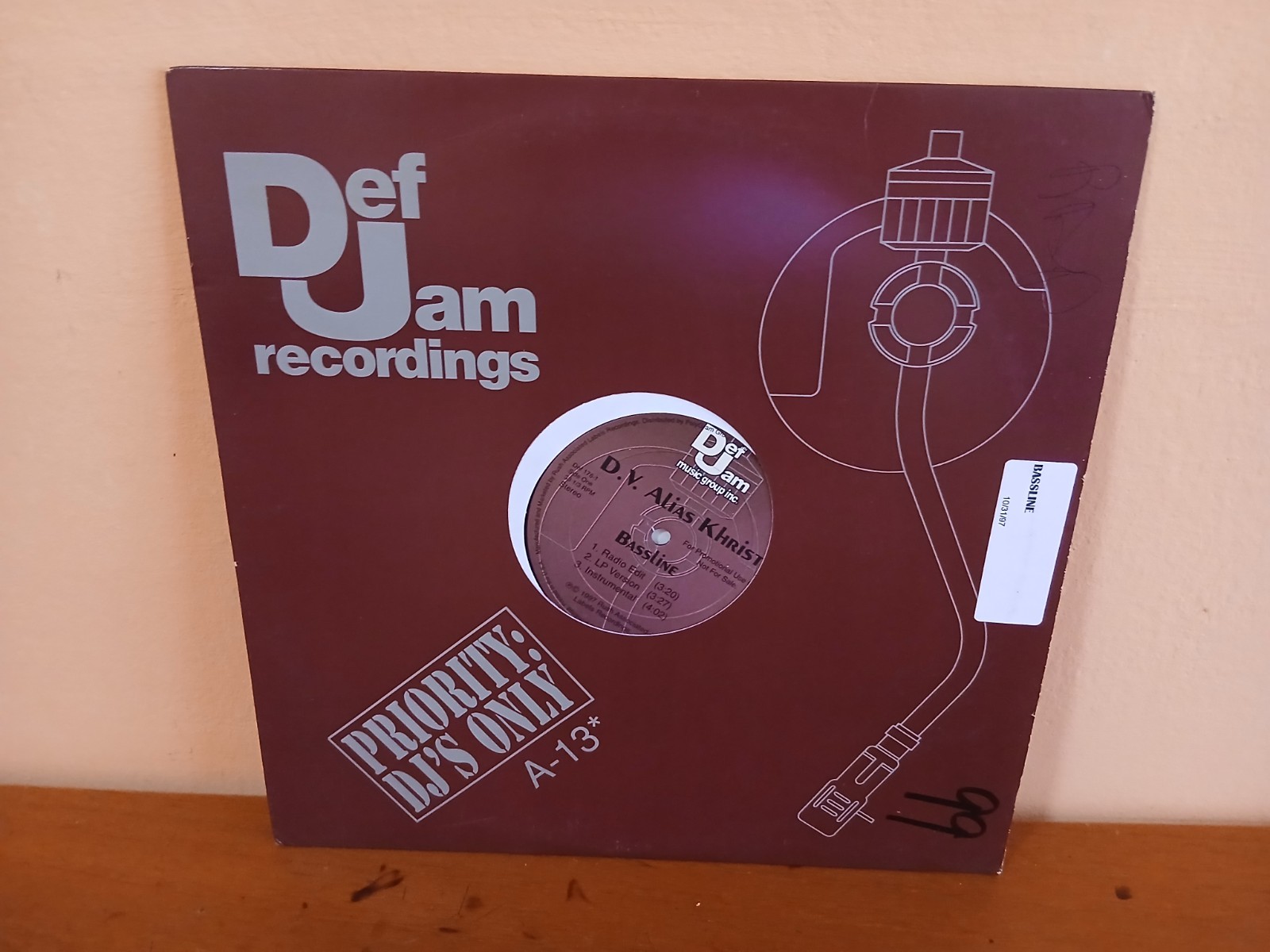 D.V. Alias Khrist - Bassline - Vinile 12" Hip-Hop
