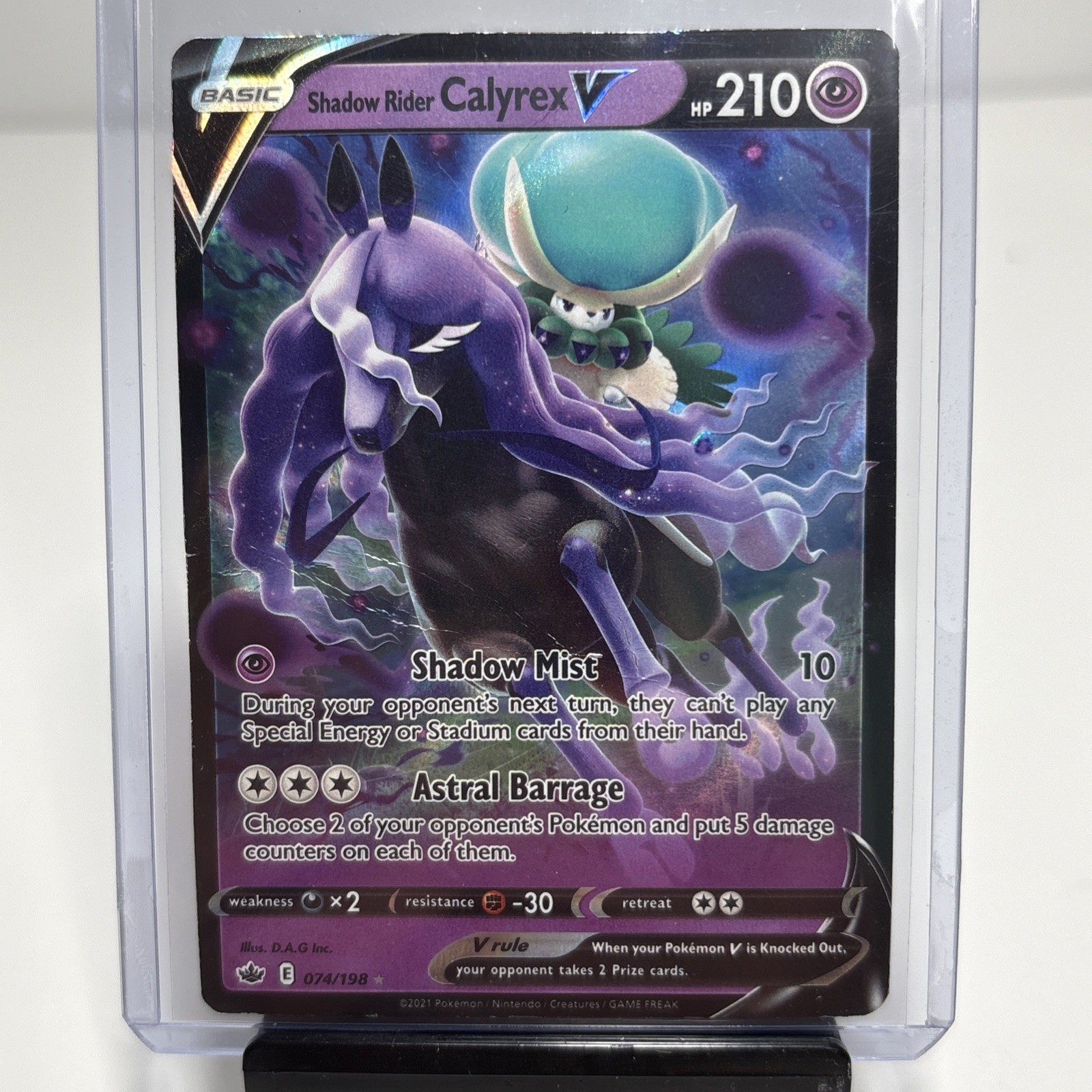 Shadow Rider Calyrex V 074/198 Swsh06: Spada e Scudo - Regno Ghiacciante Holo