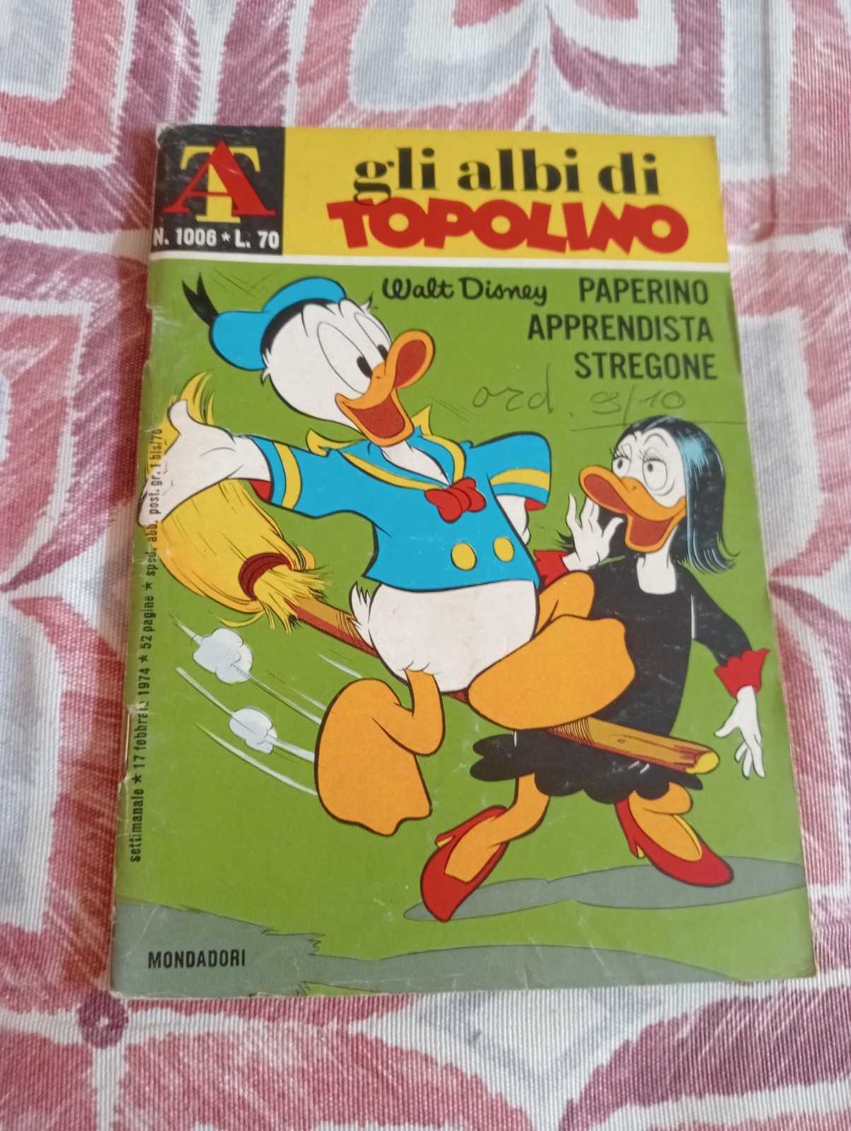 ALBI DI TOPOLINO N. 1006 Mondadori 1974 MONDADORI CON BOLLINO