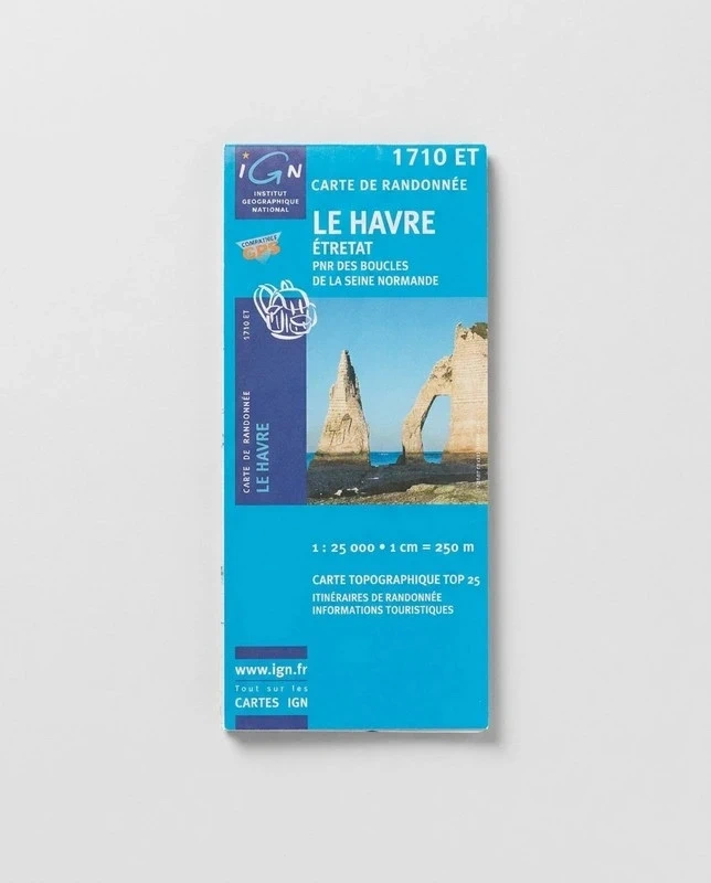 Carte de randonnée Ign Top 25 1710 Et Le Havre / Étretat