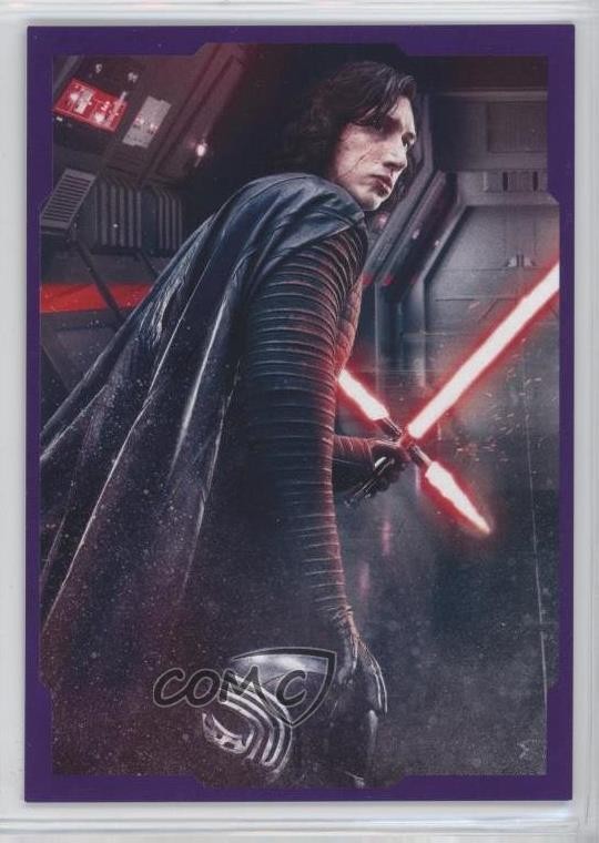 2017 Topps Star Wars: Gli Ultimi Jedi Personaggi Ritratti Viola /299 Kylo Ren 6ki