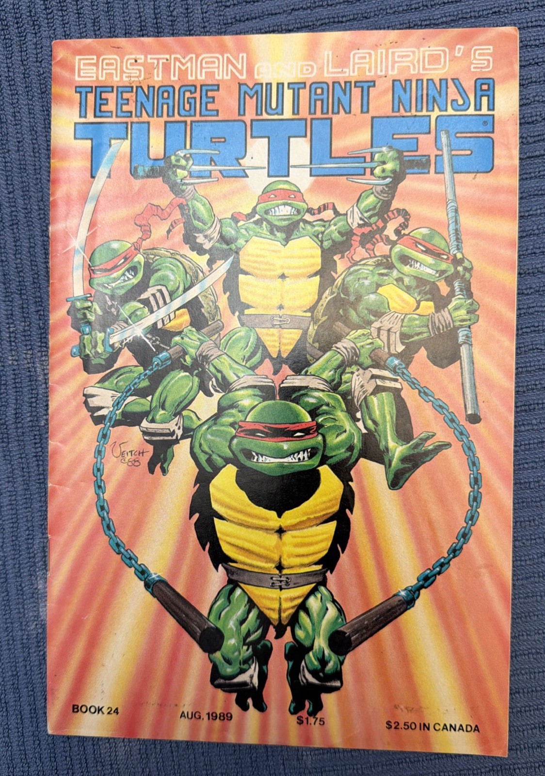 Eastman and Laird's Teenage Mutant Ninja Turtles libro 24 agosto 1989 TGMT vintage