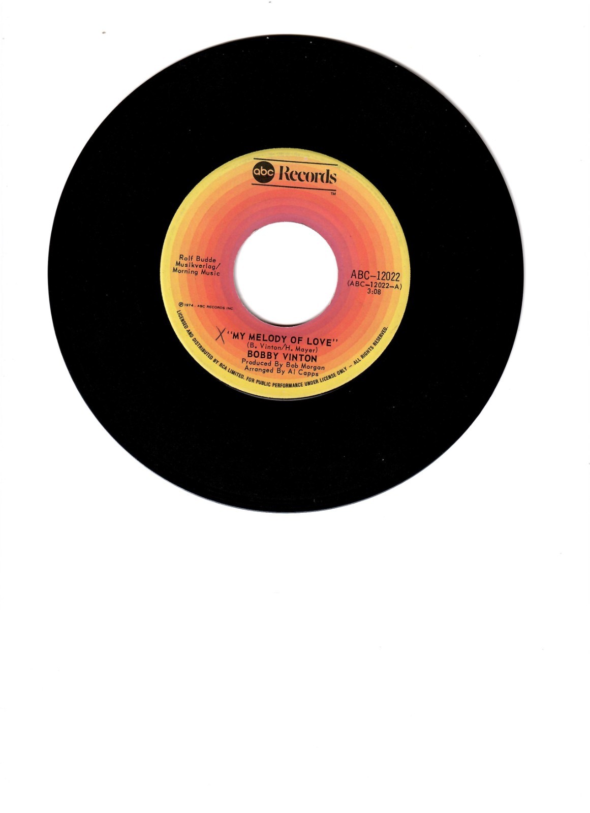 1974      MY  MELODY  OF  LOVE  -  BOBBY  VINTON