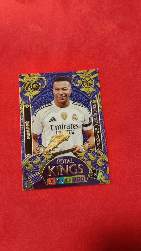 Carta Total Kings Edición Única Kylian Mbappé Real Madrid - 2024-25 Adrenalyn XL