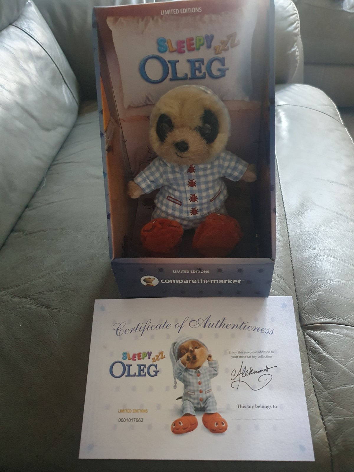 Sleepy Oleg Meerkat Giocattolo Edizione Limitata Con Certificato Nuovo