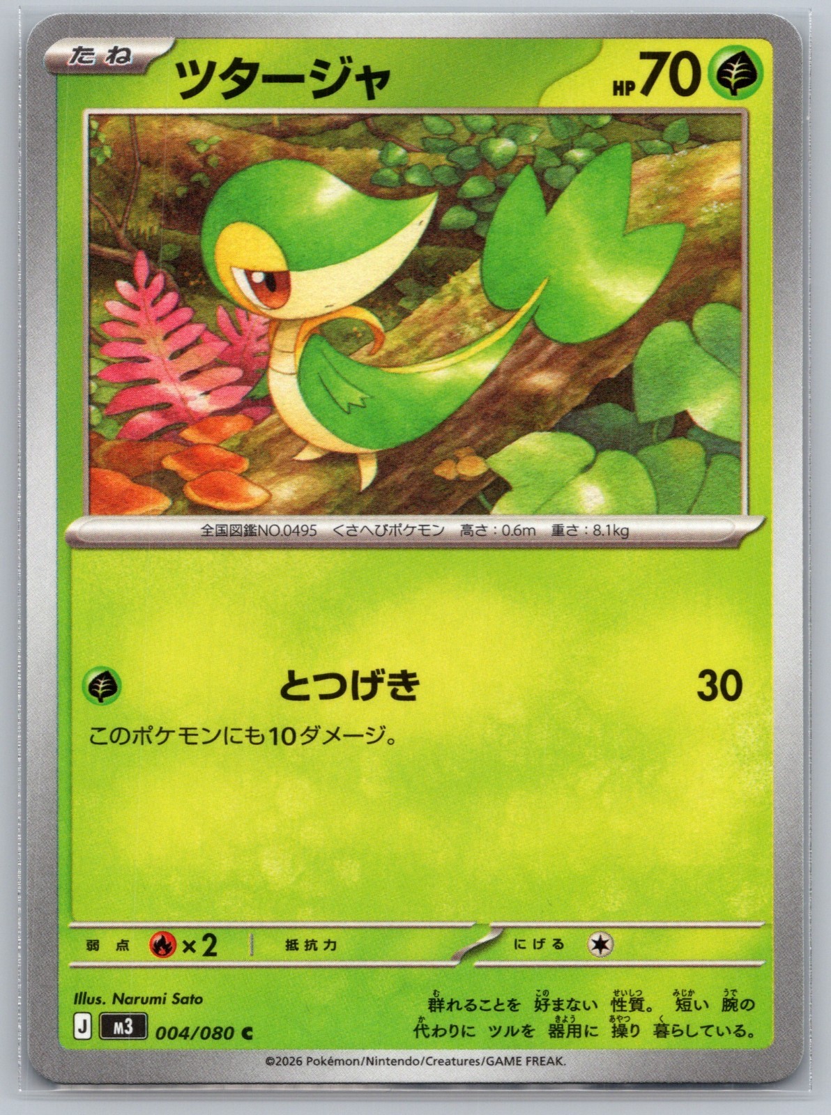 Snivy ~ Carte Pokemon Carine ~ Collezione Pokemon Tipo Erba