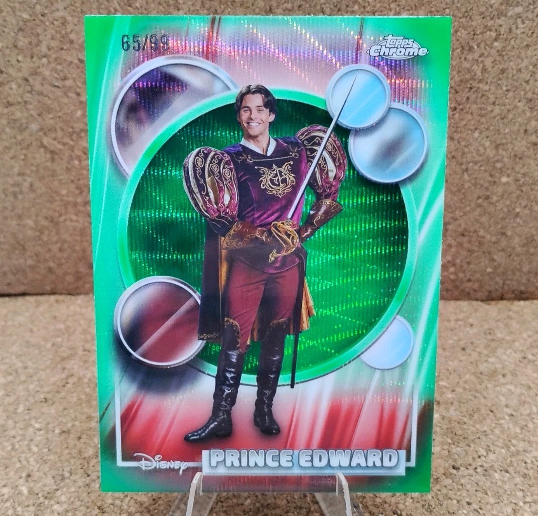2026 Topps Chrome Disney Prince Edward #159 Green Wave Hobby esclusivo /99