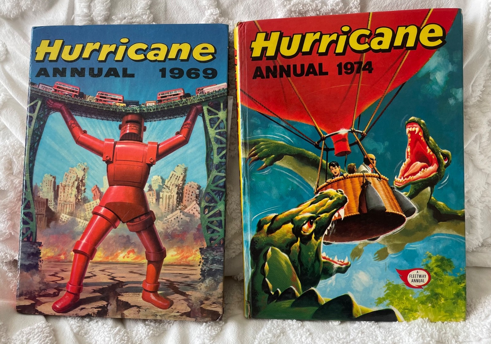 Hurricane Annuals 1969 E 1974 - Copertine rigide Regno Unito - Fleetway