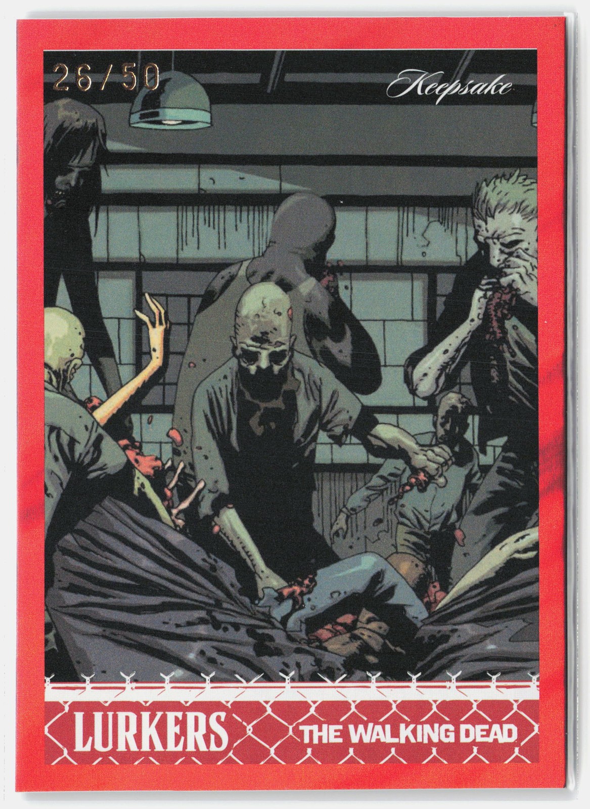 2026 Keepsake Walking Dead #96 Lurkers lamina rossa 26/50