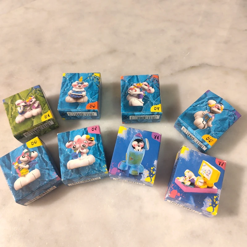 Diddl Miniature dipinte a mano – Lotto numeri 81, 83, 84, 85, 86, 87, 91, 97 (8 pezzi)