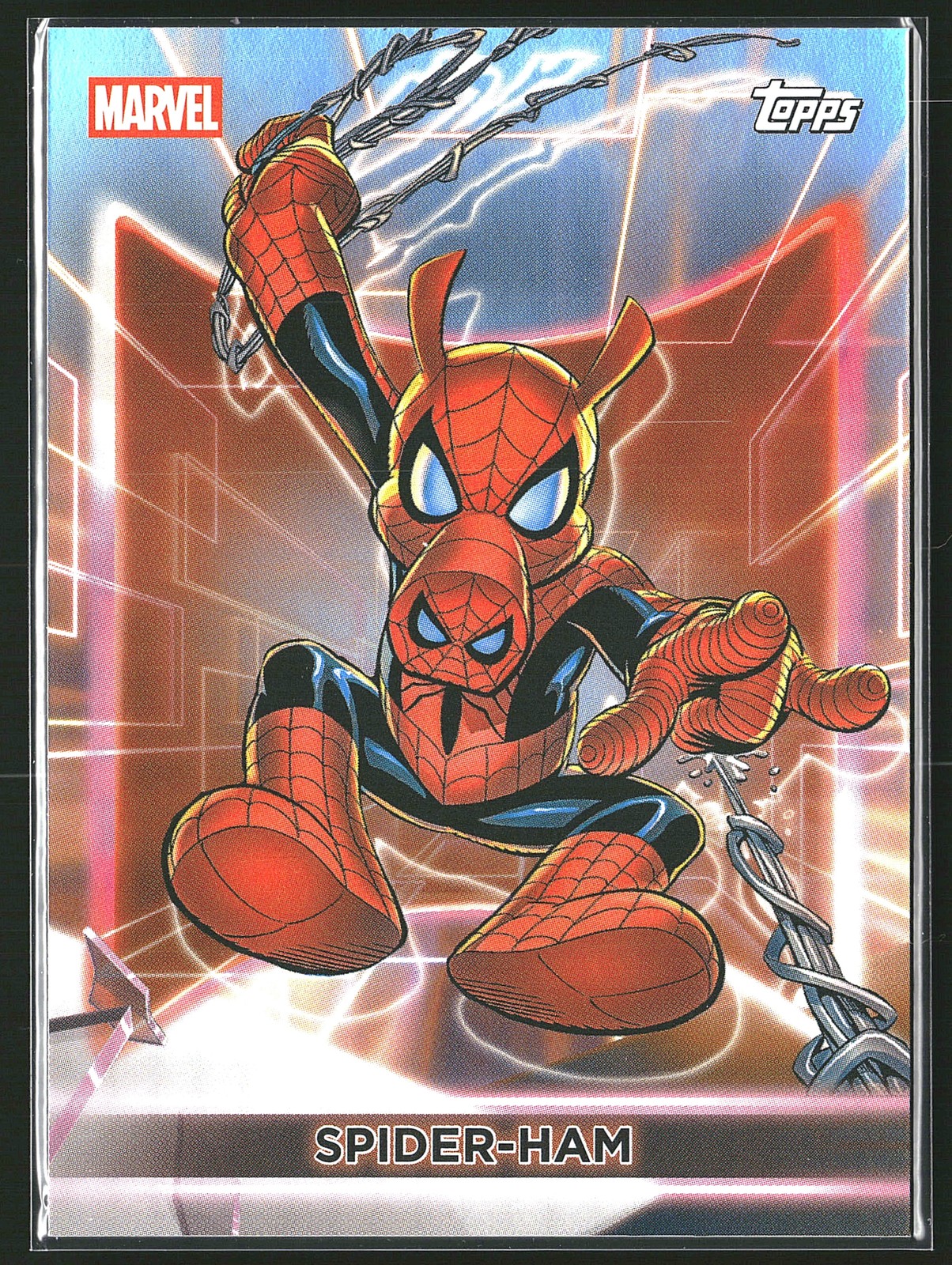 2026 Topps Neon Marvel #133 Spider-Ham Rainbow Foil