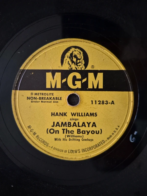 78 Tours Hank Williams "Jambalaya"