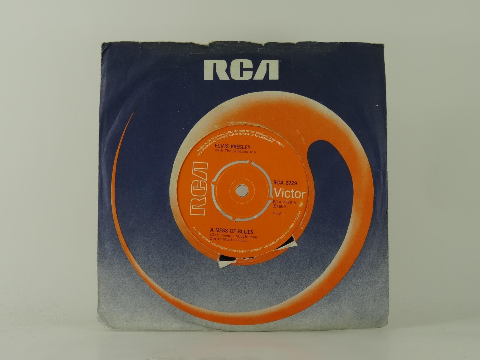 ELVIS PRESLEY MESS OF BLUES (11) 2 Track 7" Single including Picture Sleeve RCA 